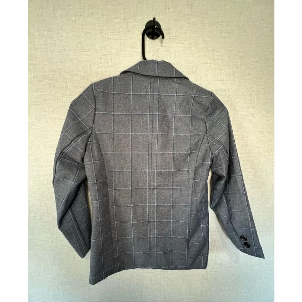 Kids/Boys LuoboBeiBei Formal Grey And Blue Striped Three Piece Suit